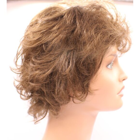 Paula Young Trisha Wig Color 8 AVG Golden Brown Brunette Short Wavy A5512 w/ Box - Picture 4 of 12